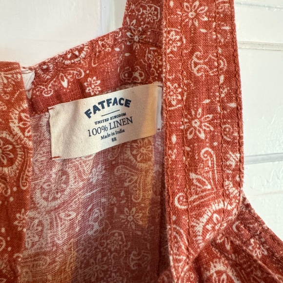 Fat Face Terracotta 100% Soft Linen Jumpsuit, Size 8R, Excellent Used Condition! - Picture 3 of 10
